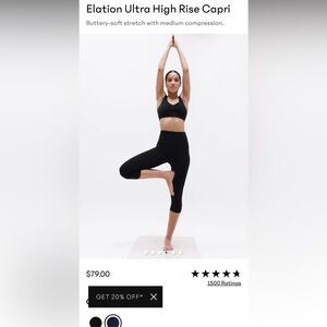 Athleta Navy Elation Capri Leggings